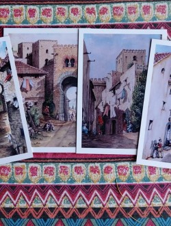 Scenes from Medieval Alhama de Granada, postcards